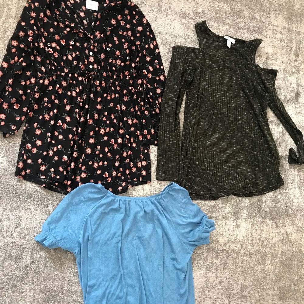 Three maternity shirts